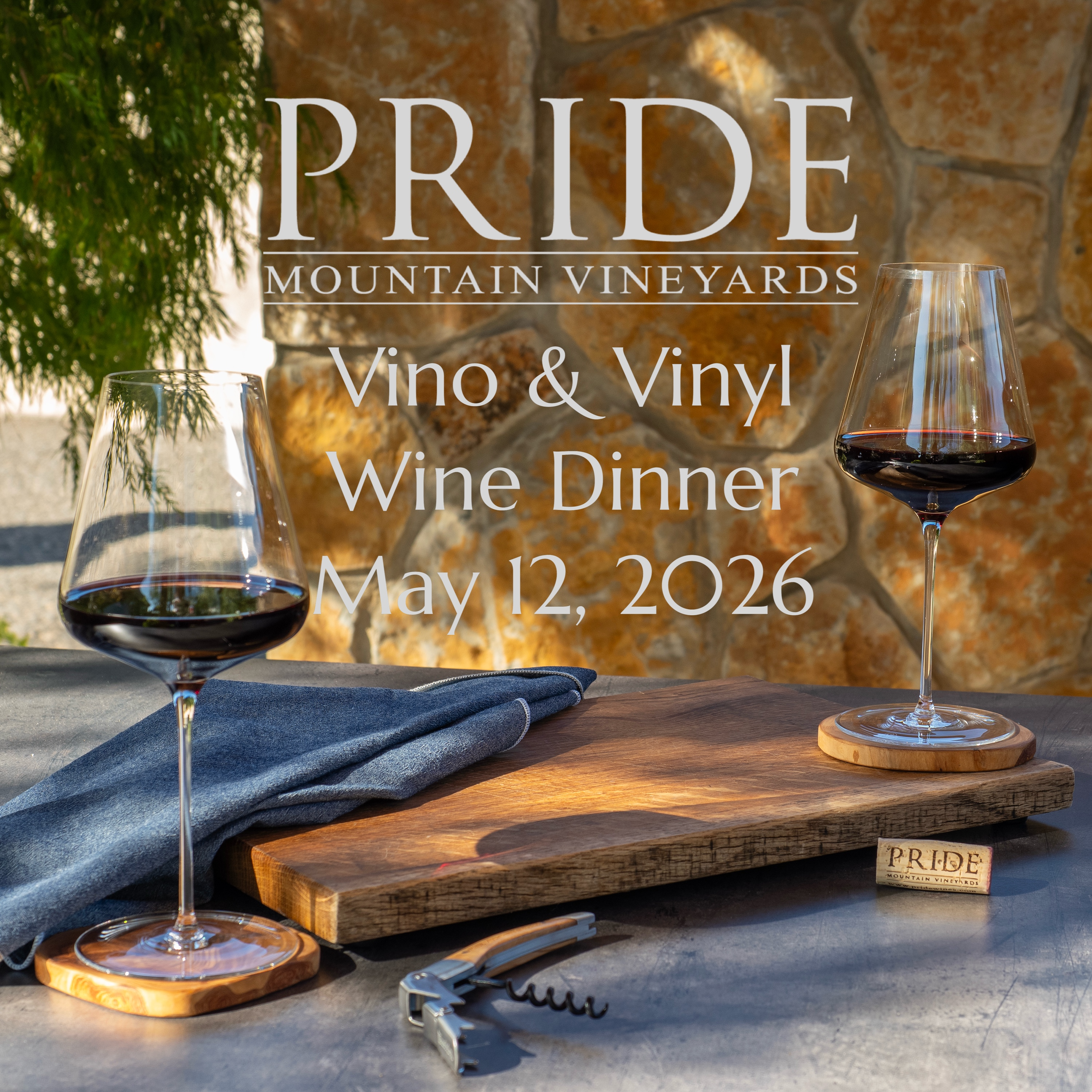 Pride Mountain Vineyards Wine Dinner at Vino & Vinyl Supper Club | Sugar Land, TX